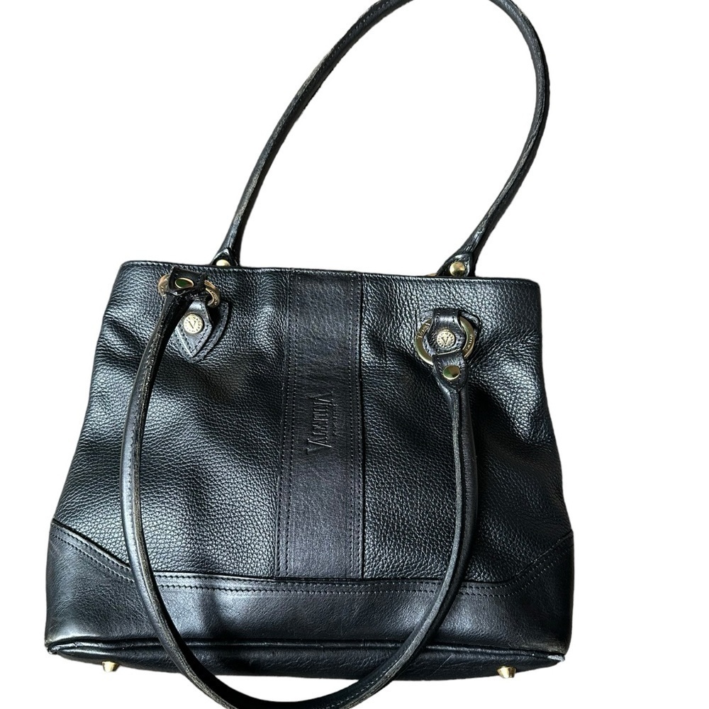 Valentina black leather tote shoulder bag - Picture 10 of 13